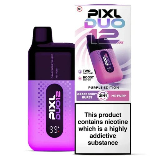 PIXL Duo 12 Disposable Vape – 6000 Puffs, Purple Edition