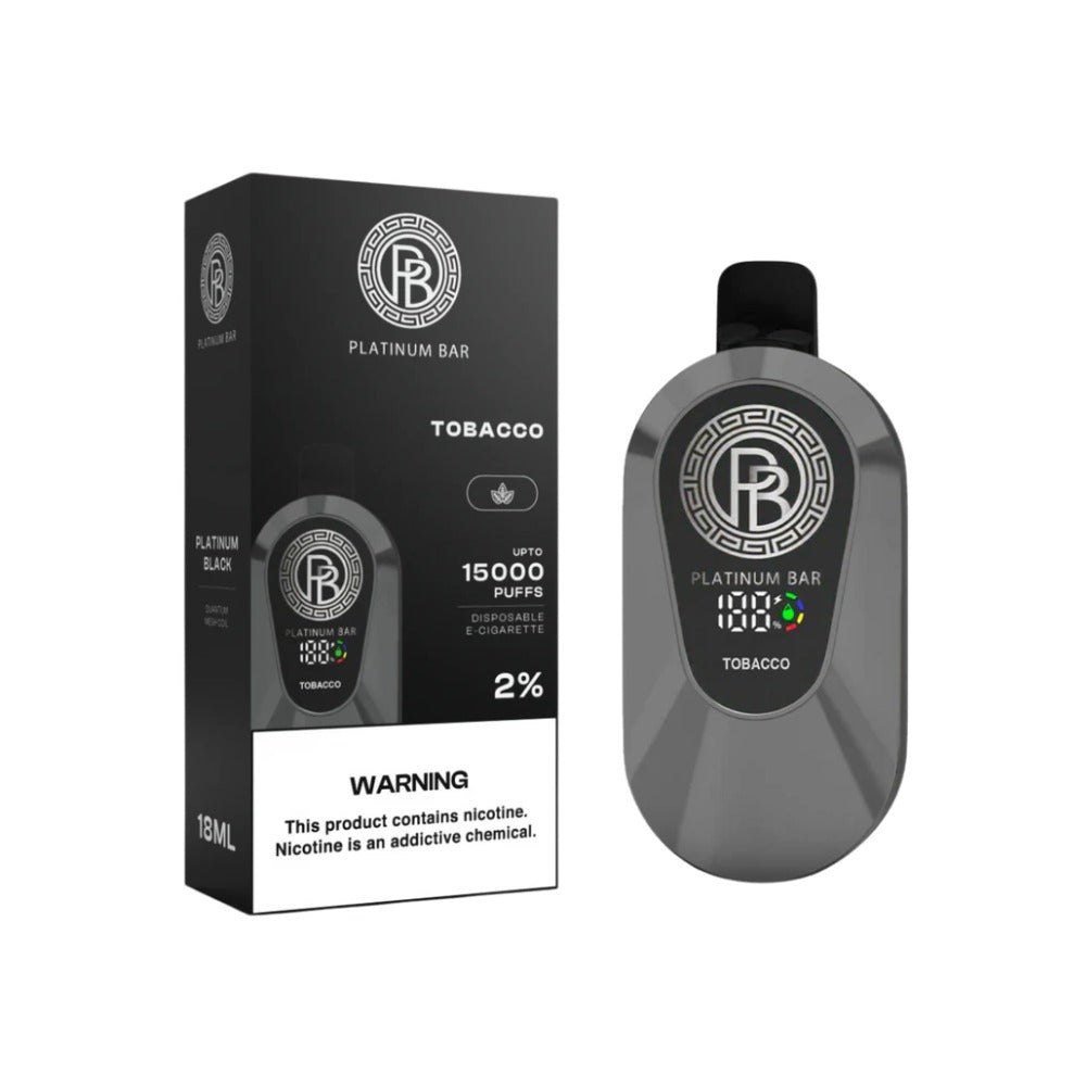 Platinum Bar 15000 Puff Disposable Vape - Eliquid Base - Tobacco