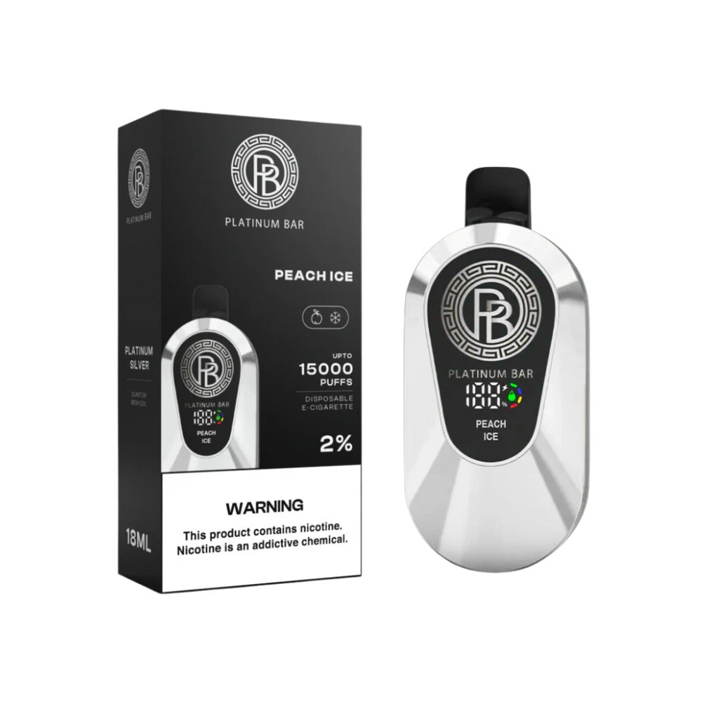 Platinum Bar 15000 Puff Disposable Vape - Eliquid Base - Peach ice