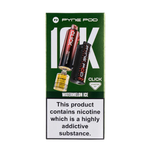 Pyne Pod Click 10000 Puffs Vape Device - 20Mg - Eliquid Base - Watermelon Ice