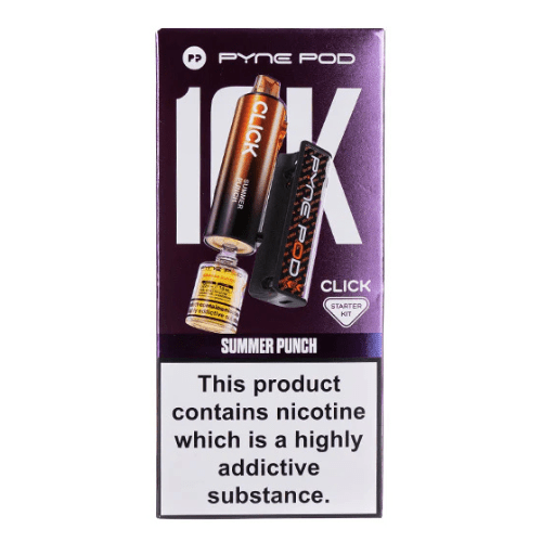 Pyne Pod Click 10000 Puffs Vape Device - 20Mg - Eliquid Base - Summer Punch