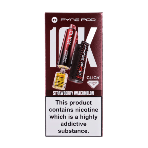 Pyne Pod Click 10000 Puffs Vape Device - 20Mg - Eliquid Base - Strawberry Watermelon