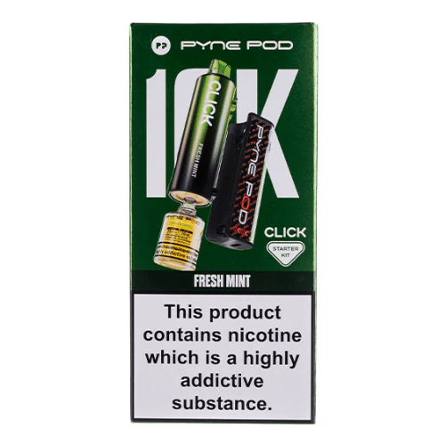 Pyne Pod Click 10000 Puffs Vape Device - 20Mg Pack Of 5 - Eliquid Base - Fresh Mint
