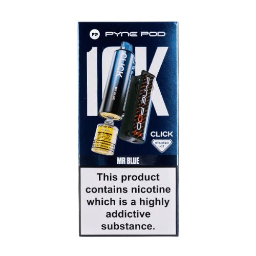 Pyne Pod Click 10K Puffs Vape Device - 20Mg - Eliquid Base - Mr Blue
