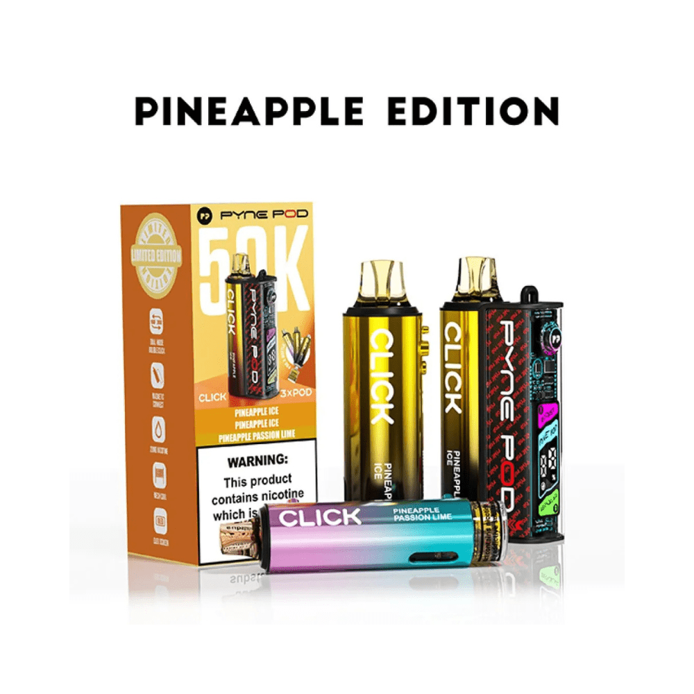 Pyne Pod Click 50K Disposable Pod - Eliquid Base - Pineapple Edition