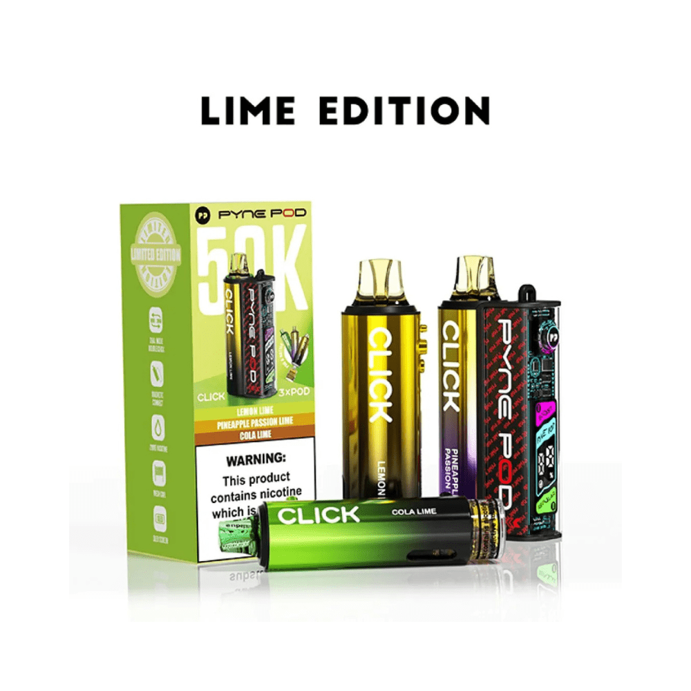 Pyne Pod Click 50K Disposable Pod - Eliquid Base - Lime Edition
