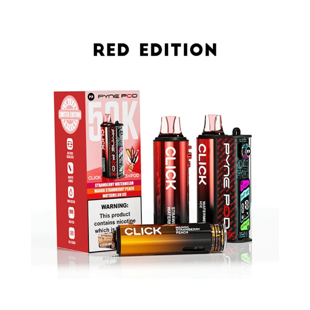 Pyne Pod Click 50K Disposable Pod - Eliquid Base - Red Edition