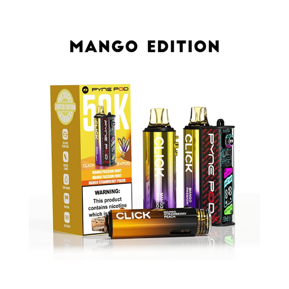 Pyne Pod Click 50K Disposable Pod - Eliquid Base - Mango Edition
