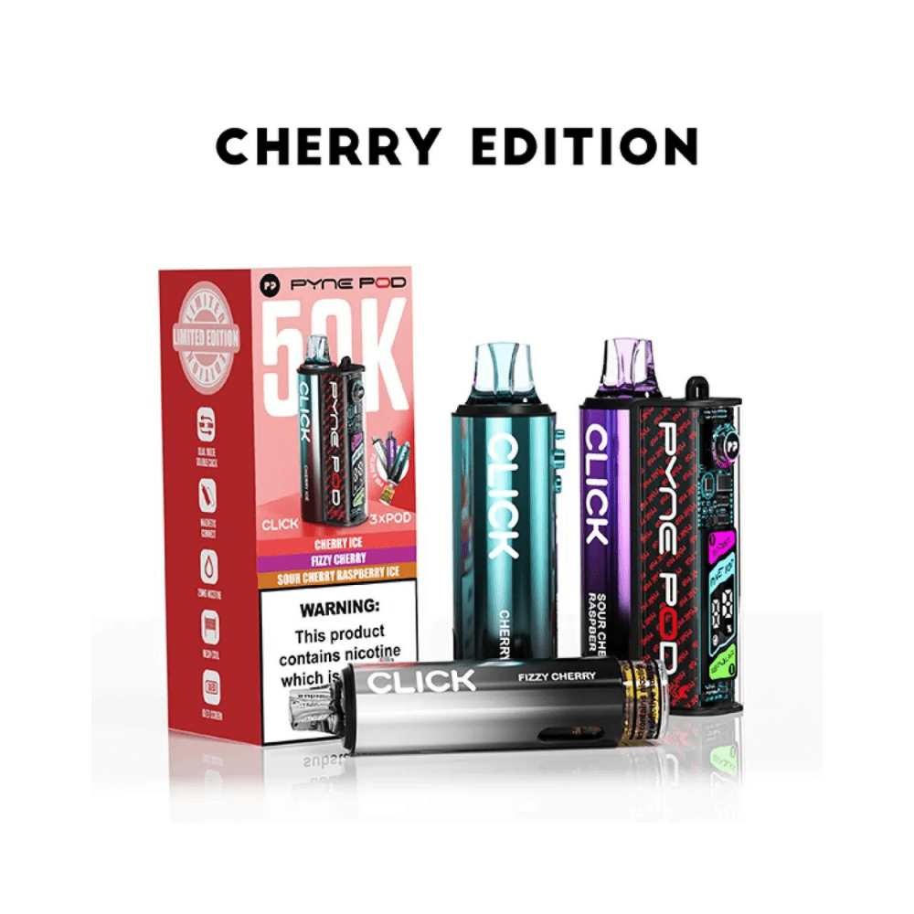 Pyne Pod Click 50K Disposable Pod - Eliquid Base - Cherry Edition