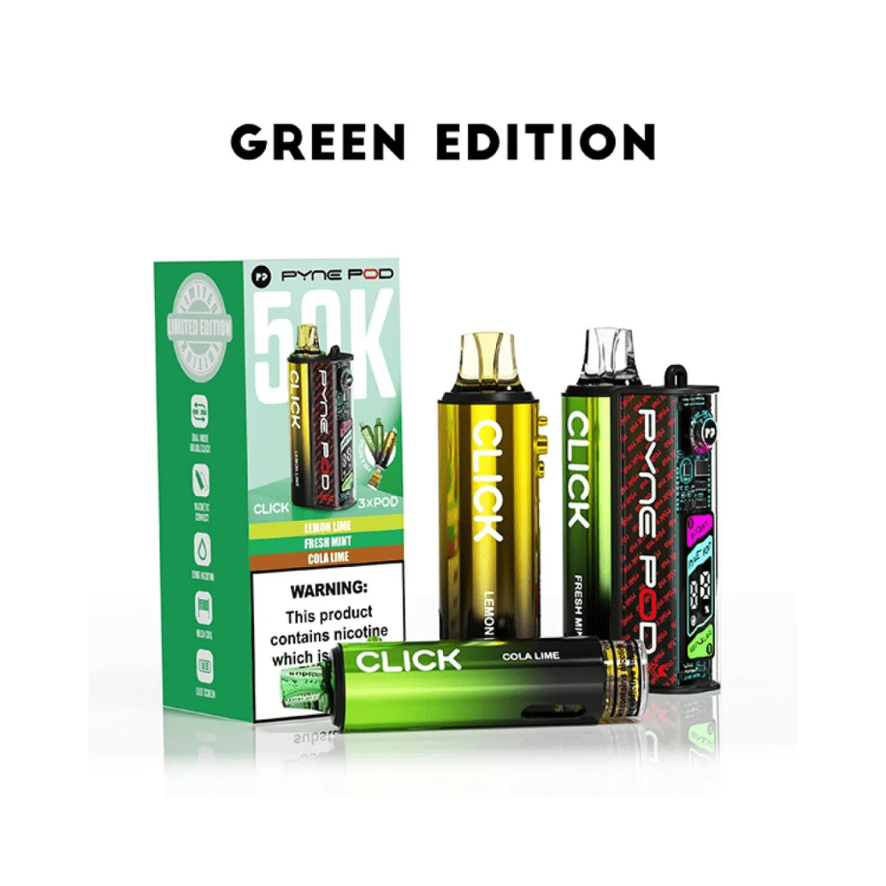 Pyne Pod Click 50K Disposable Pod - Eliquid Base - Green Edition