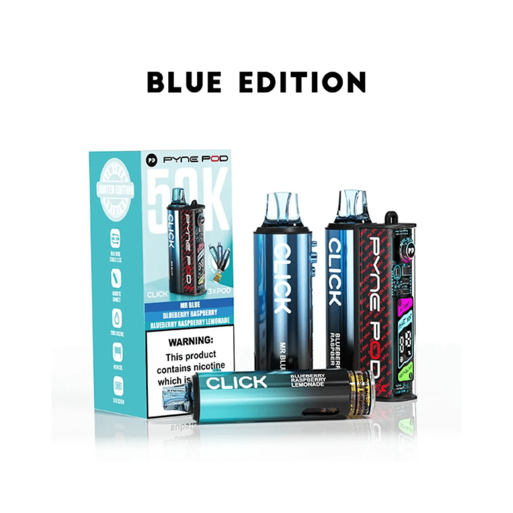 Pyne Pod Click 50K Disposable Pod - Eliquid Base - Blue Edition