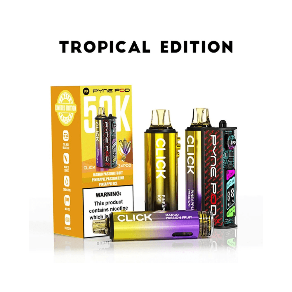 Pyne Pod Click 50K Disposable Pod - Eliquid Base - Tropical Edition