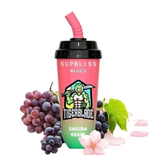 R and M Supbliss Bingo 8000 Disposable Vape - Eliquid Base - Sakura Grape