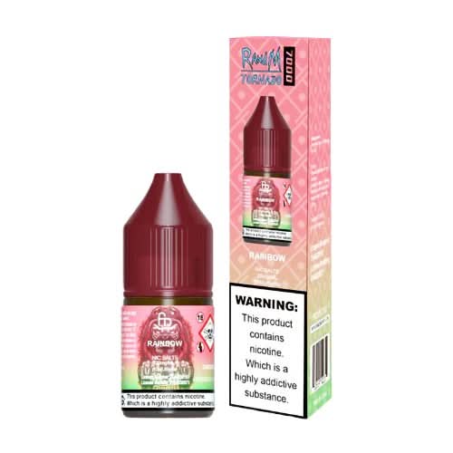 R & M 7000 Nic Salt 10ml E - Liquid - Pack of 10 - Eliquid Base - Rainbow