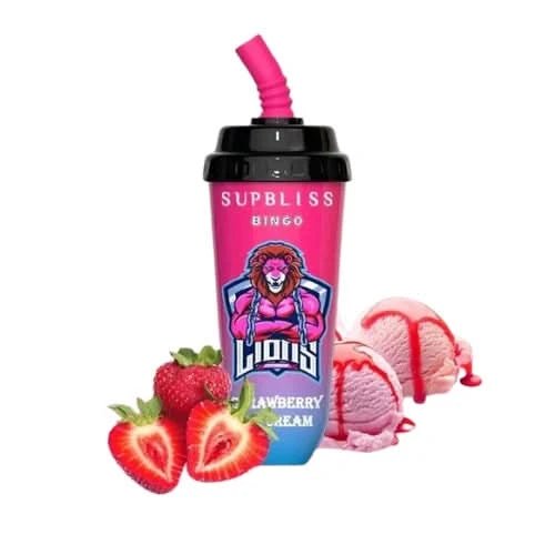Randm Supbliss Bingo 8000 Disposable Vape Device - 20mg - Eliquid Base - Strawberry Ice Cream