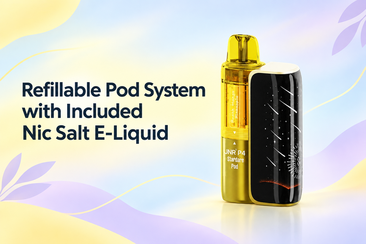 Refillable Pod System with Included Nic Salt E-Liquid
