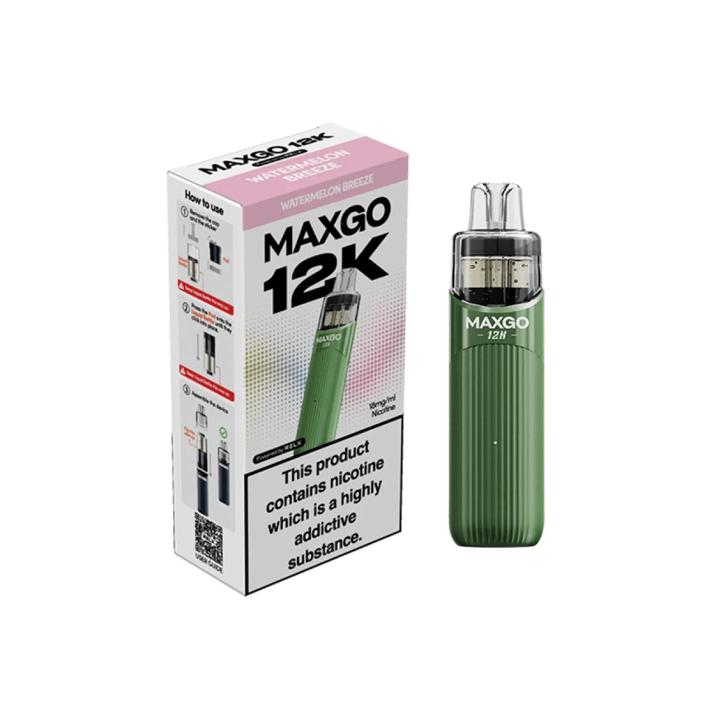 Relx Max Go 12K Prefilled Pod Kit - Eliquid Base - Watermelon Breeze