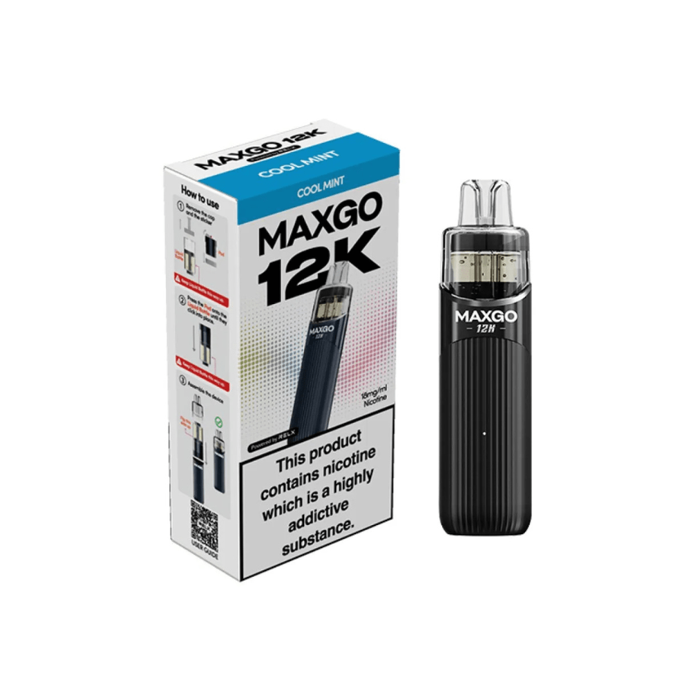 Relx Max Go 12K Prefilled Pod Kit - Eliquid Base - Cool Mint