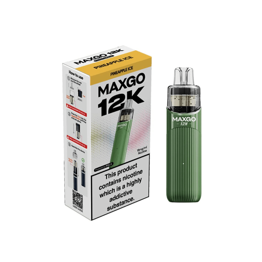 Relx Max Go 12K Prefilled Pod Kit - Eliquid Base - Pineapple Ice