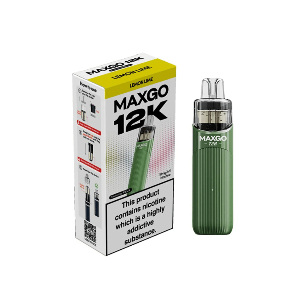 Relx Max Go 12K Prefilled Pod Kit - Eliquid Base - Lemon Lime