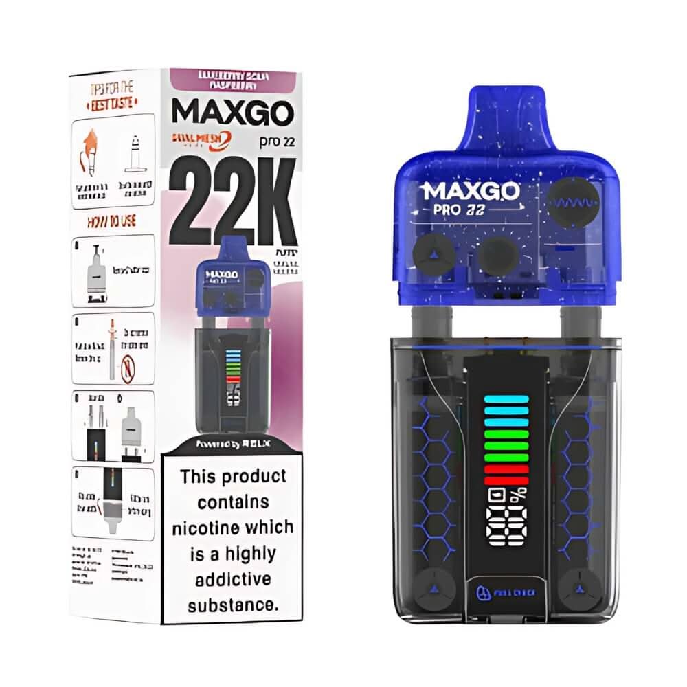 Relx Maxgo Pro 22000 Disposable Device - 20MG - Eliquid Base - Blueberry Sour Raspberry