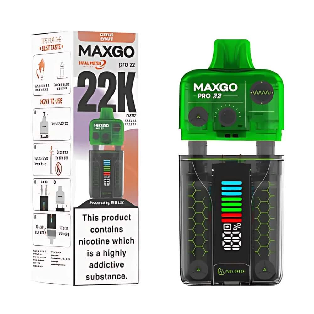 Relx Maxgo Pro 22000 Disposable Device - 20MG - Eliquid Base - Citrus Grape