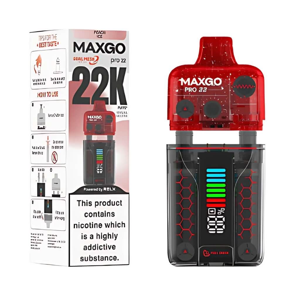 Relx Maxgo Pro 22000 Disposable Device - 20MG - Eliquid Base - Peach Ice