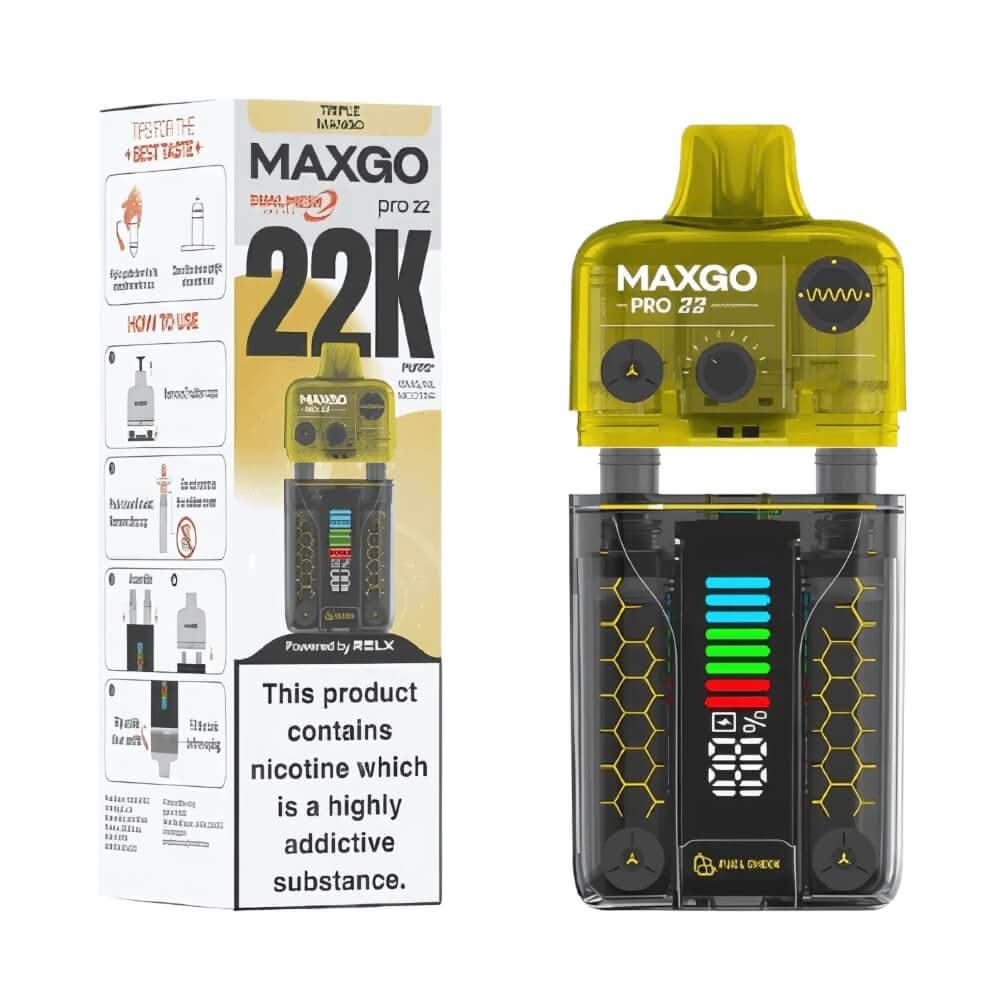 Relx Maxgo Pro 22000 Disposable Device - 20MG - Eliquid Base - Triple Mango