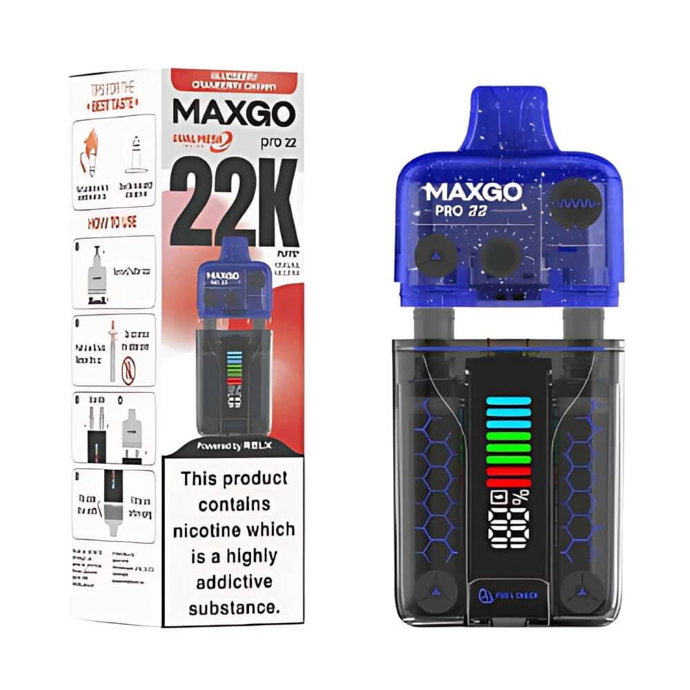 Relx Maxgo Pro 22000 Disposable Device - 20MG Pack of 5 - Eliquid Base - Blueberry Cherry Cranberry