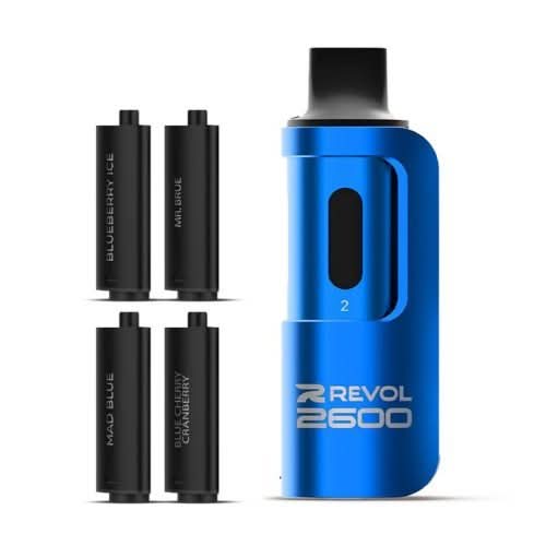 REVOL 2600 Puffs 4 In 1 Disposable Vape Device - 20 MG | Box Of 5 - Eliquid Base REVOL 2600 Puffs 4 In 1 Disposable Vape Device - 20 MG | Box Of 5 - Eliquid Base