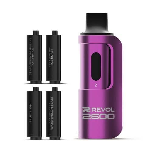 REVOL 2600 Puffs 4 In 1 Disposable Vape Device - 20 MG  - Strawberry Series