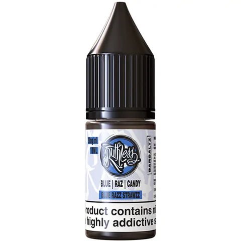 Ruthless Original Bar Nic Salts Box of 10 - Eliquid Base - Blue Razz Strawzz