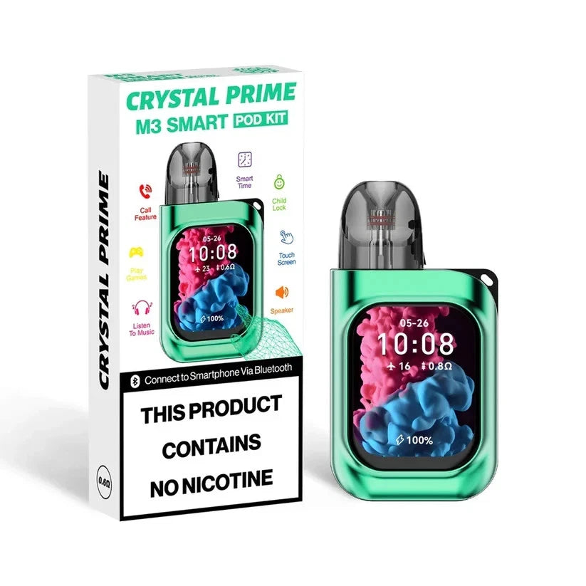 Crystal Prime M3 Smart Pod Kit with packaging on a white background