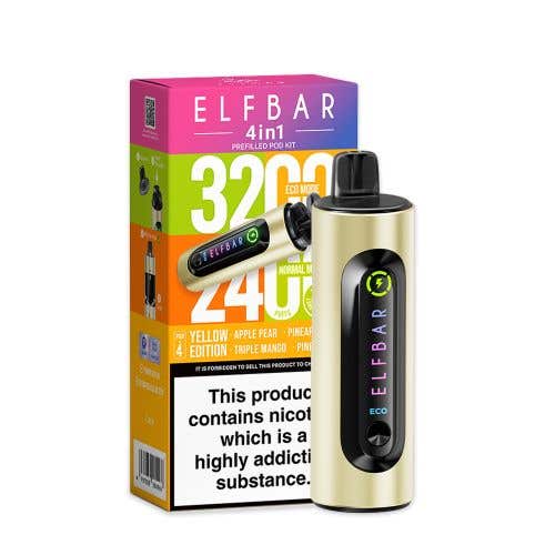 Elf Bar 4-in-1 3200 Prefilled Pod Kit - £7.99 or 3 for £23