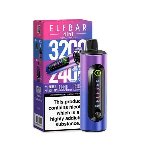 Elf Bar 4-in-1 3200 Prefilled Pod Kit - £7.99 or 3 for £23