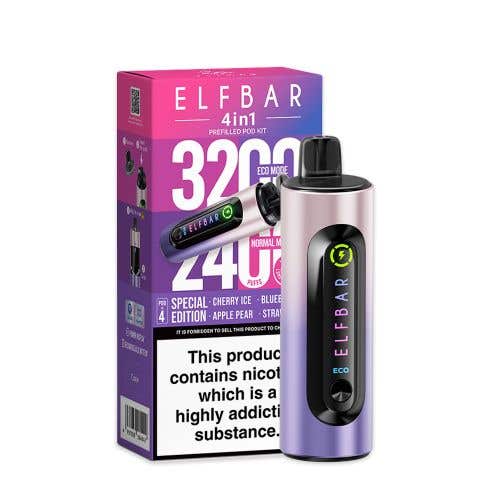 Elf Bar 4-in-1 3200 Prefilled Pod Kit - £7.99 or 3 for £23