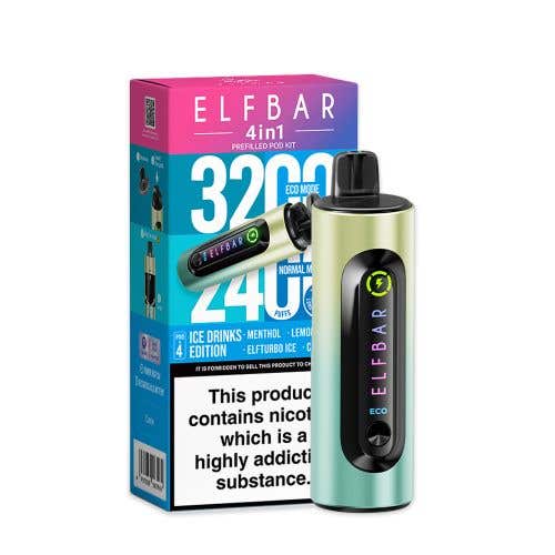 Elf Bar 4-in-1 3200 Prefilled Pod Kit - £7.99 or 3 for £23