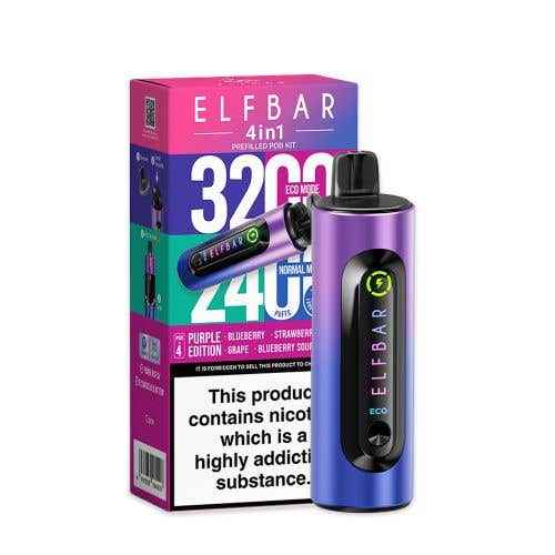 Elf Bar 4-in-1 3200 Prefilled Pod Kit - £7.99 or 3 for £23