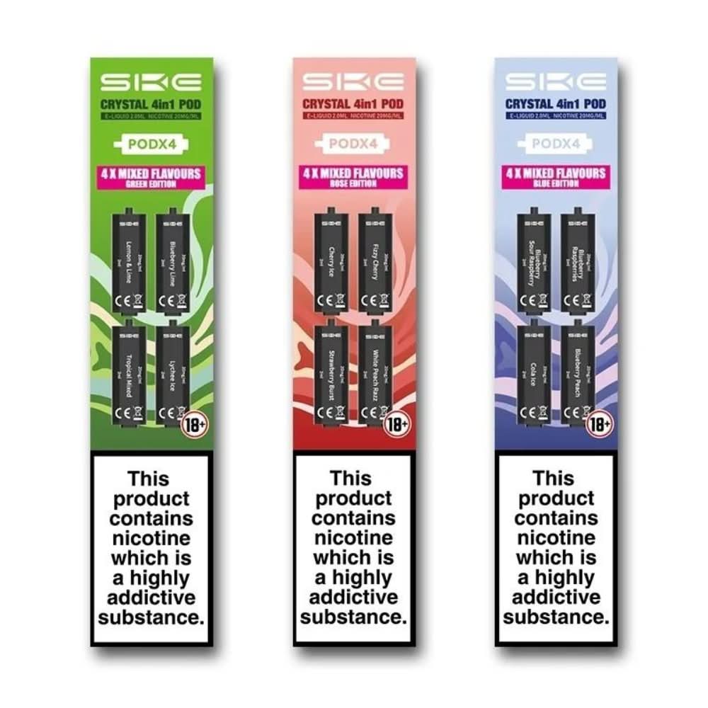 SKE Crystal 4 In 1 Pre-Filled Pods - 20MG 