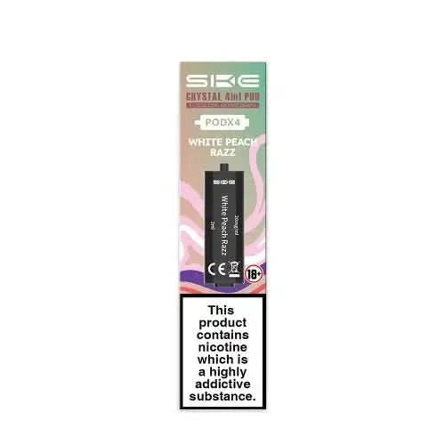 SKE Crystal 4 In 1 Pre-Filled Pods - 20MG  -White Peach Razz