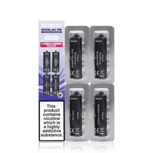 SKE Crystal 4 In 1 Pre-Filled Pods - 20MG  -Blue Edition Mixed
