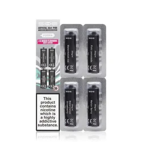SKE Crystal 4 In 1 Pre-Filled Pods - 20MG -White Edition Mixed