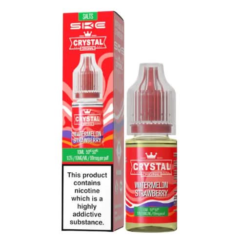 SKE Crystal NIC Salt 10ml- Box of 10  - Watermelon Strawberry