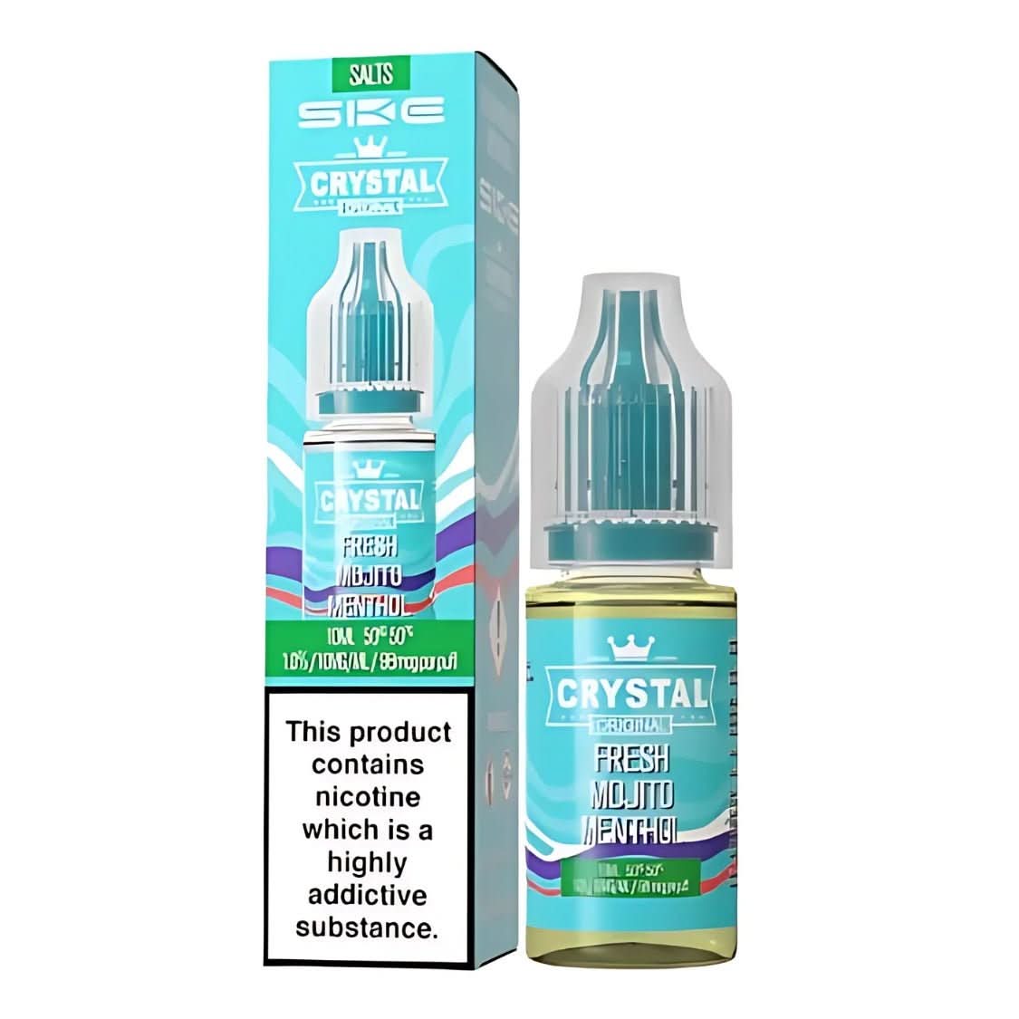 SKE Crystal NIC Salt 10ml, Fresh Mojito Menthol 
