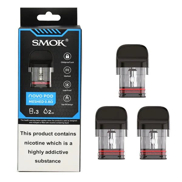 SMOK Novo 2 Replacement Pods - Eliquid Base - Mesh 1.0ohm
