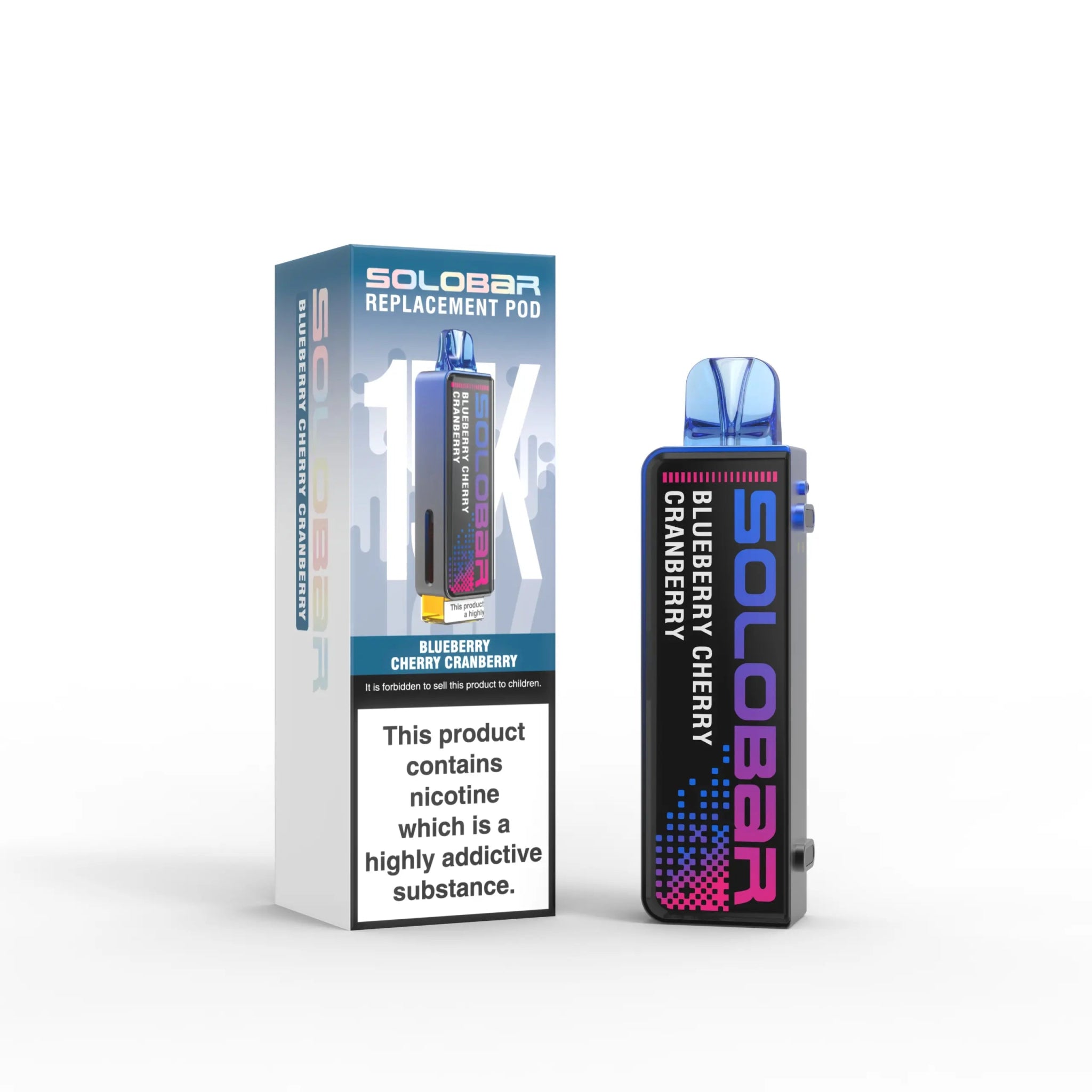 Solobar 15K Prefilled Pods - Eliquid Base - Blueberry Cherry Cranberry