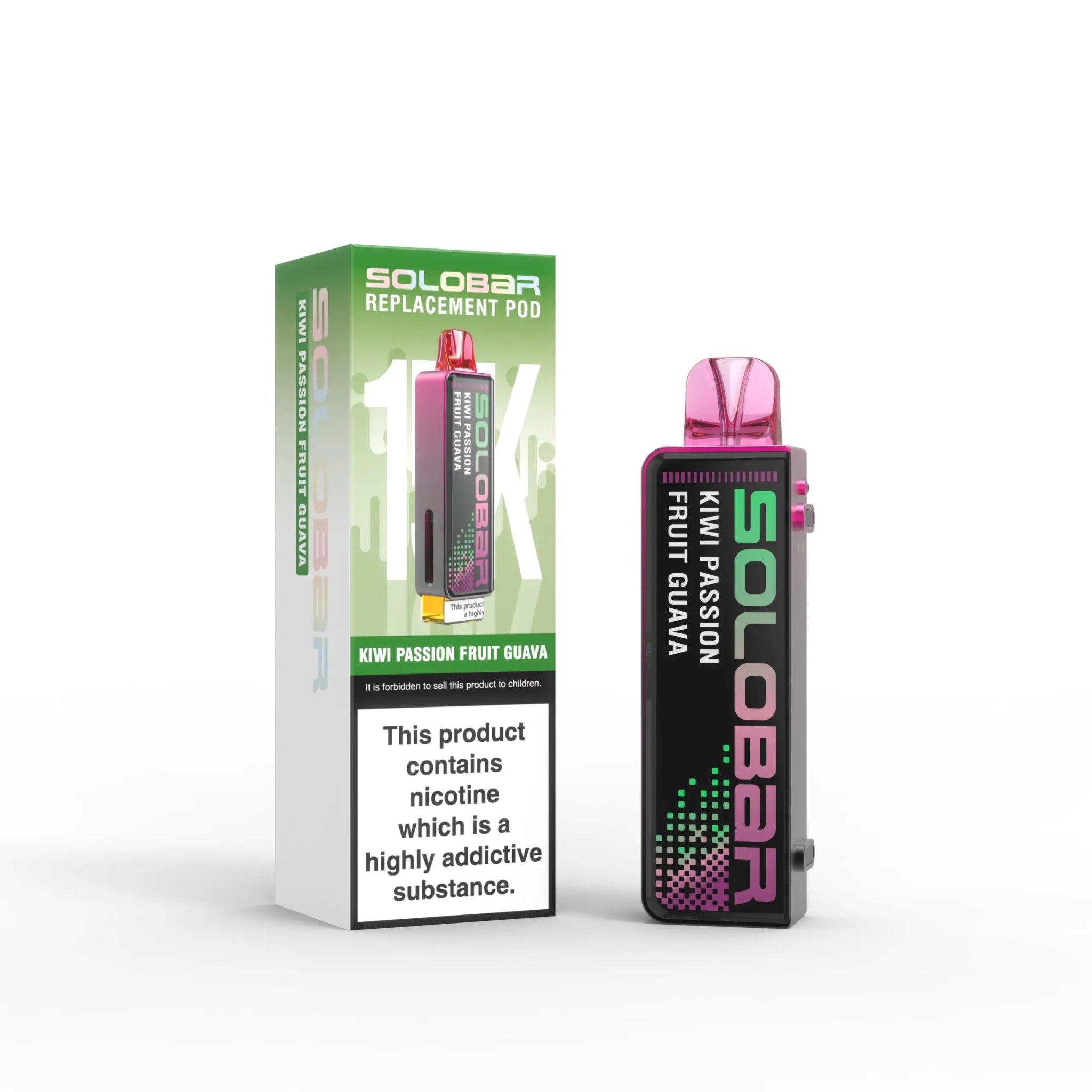 Solobar 15K Prefilled Pods - Eliquid Base - Kiwi Passion Fruit Guava