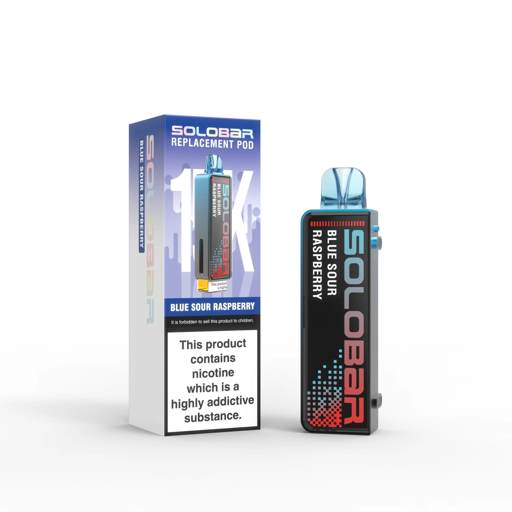 Solobar 15K Prefilled Pods - Eliquid Base - Blue Sour Raspberry