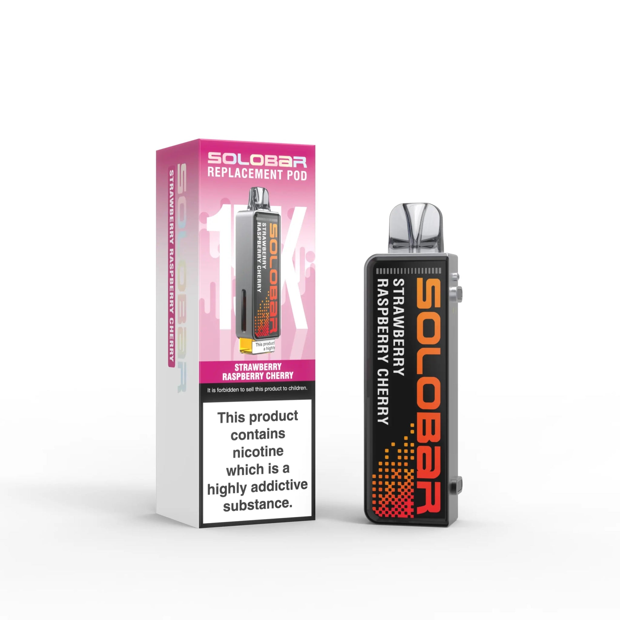 Solobar 15K Prefilled Pods - Eliquid Base - Strawberry Raspberry Cherry