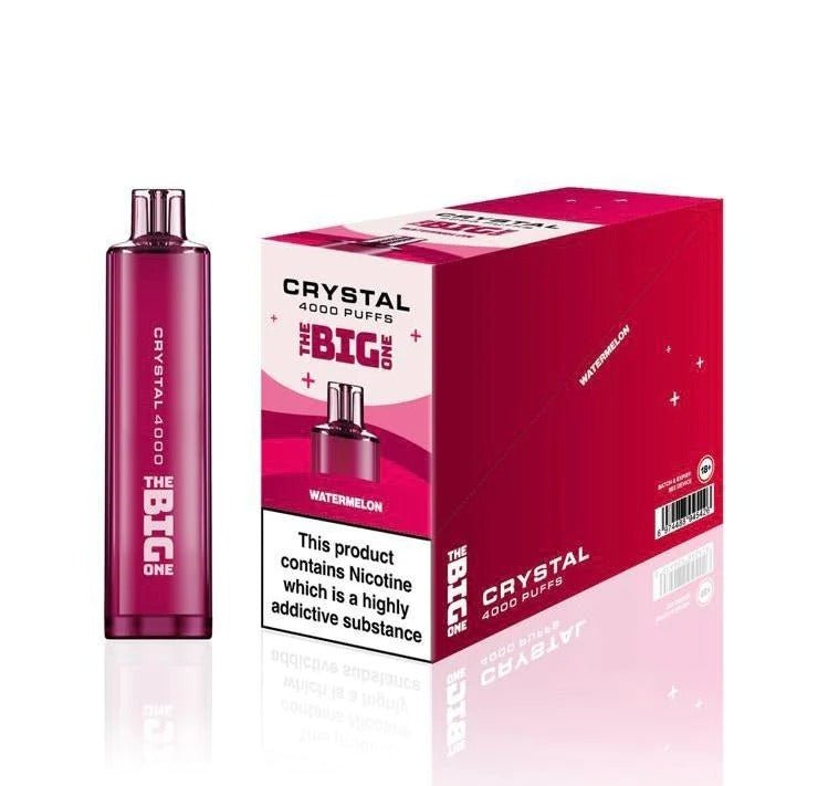 The Big One Crystal 4000 Disposable Vape Device 20MG - Eliquid Base - Watermelon